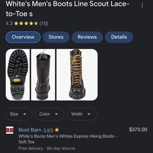 Wildland Firefighting Boots Size 8B, Brand Hathhorn Explorer